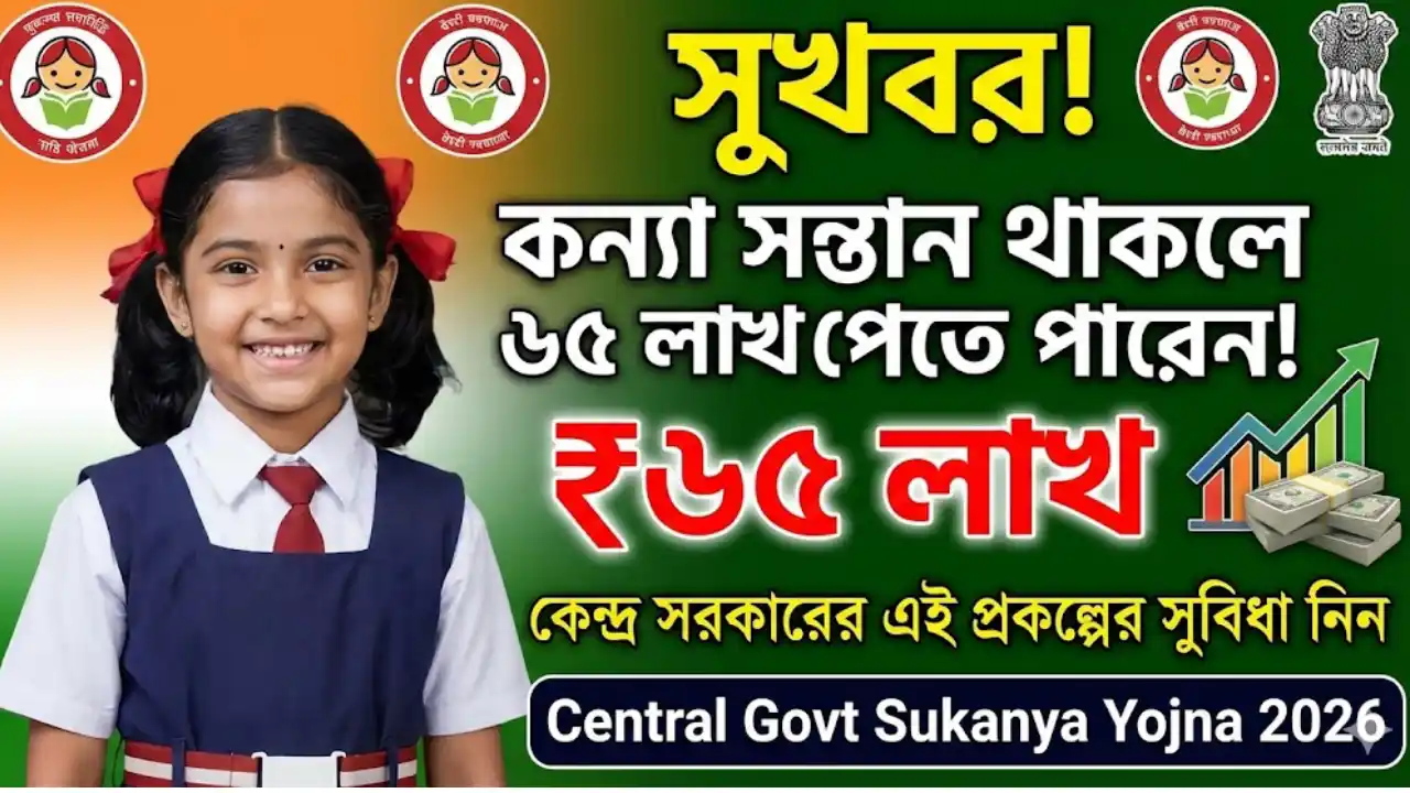 সুখবর! কন্যা সন্তান থাকলে ৬৫ লাখ পেতে পারেন! কেন্দ্র সরকারের এই প্রকল্পের সুবিধা নিন - Central Govt Sukanya Yojna 2026